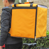 PK-76Y: Insulated food backpack, middle pizza delivery bags to keep hot for long time, 16" L x 15" W x 18" H