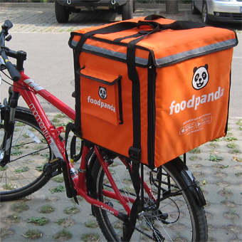 food delivery on a bike